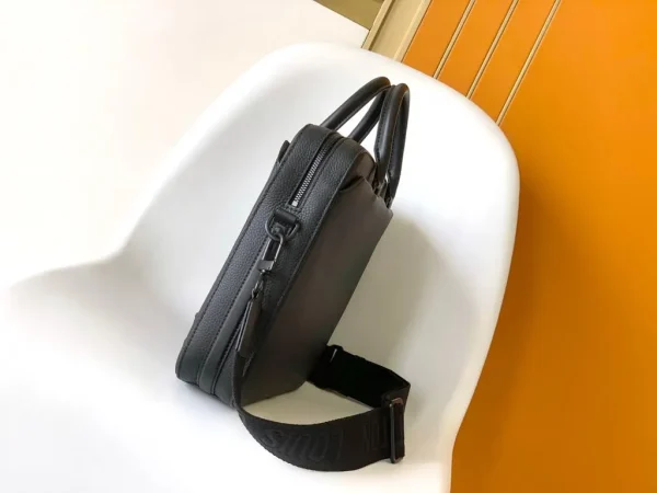 Louis Vuitton Alex Briefcase in Taiga Cowhide Leather Black - Image 6