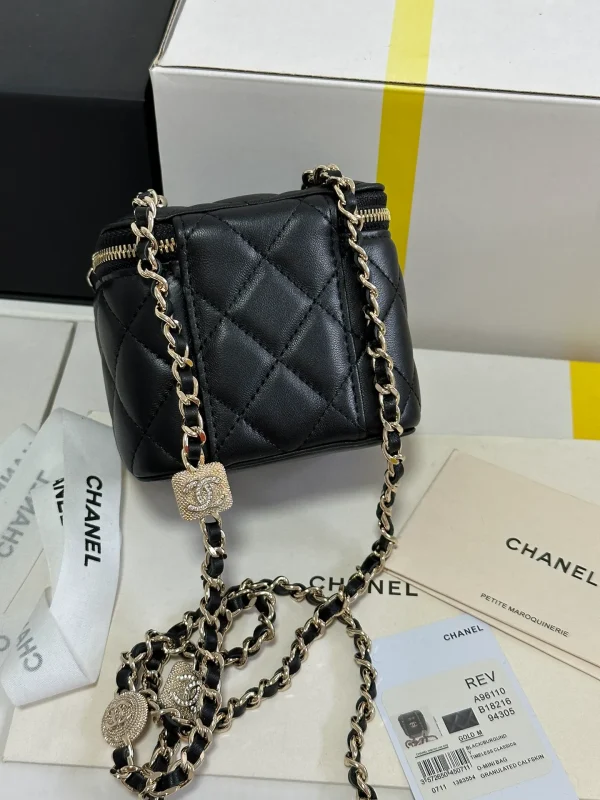 22P CUBE MINI VANITY BLACK CAVIAR LIGHT GOLD HARDWARE - Image 2