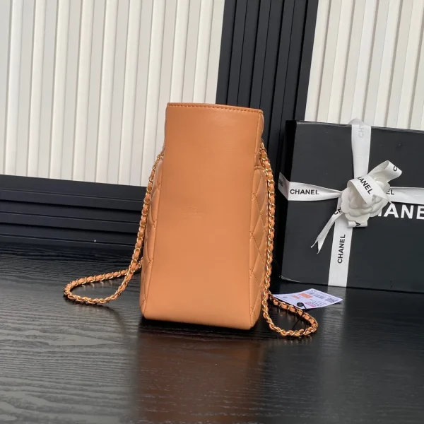 24K Shopping Bag 32cm Brown Calfskin Gold Hardware - Image 7