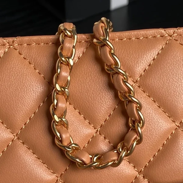 24K Shopping Bag 32cm Brown Calfskin Gold Hardware - Image 8