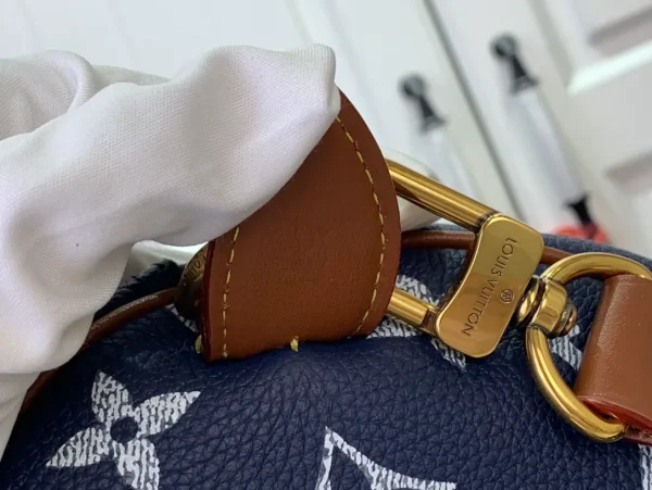 BNWOT Louis Vuitton Since 1854 Blue Monogram Jacquard Speedy Bandouliere - Image 3