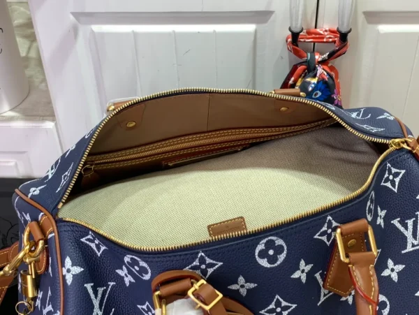 BNWOT Louis Vuitton Since 1854 Blue Monogram Jacquard Speedy Bandouliere - Image 4