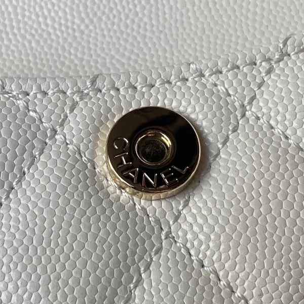 CHANEL Caviar Quilted CC Mini Classic Backpack White - Image 8