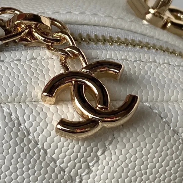 CHANEL Caviar Quilted CC Mini Classic Backpack White - Image 5