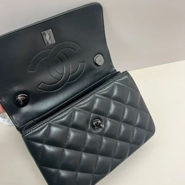 CHANEL Lambskin Quilted Small Trendy CC Dual Handle Flap Bag So Black - Image 2