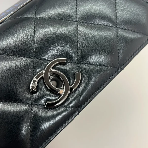CHANEL Lambskin Quilted Small Trendy CC Dual Handle Flap Bag So Black - Image 10