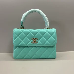 CHANEL Lambskin Quilted Small Trendy CC Flap Dual Handle Bag
