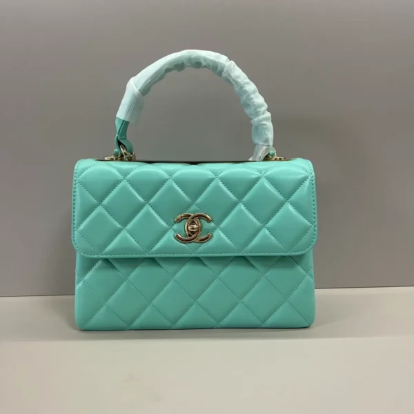 CHANEL Lambskin Quilted Small Trendy CC Flap Dual Handle Bag