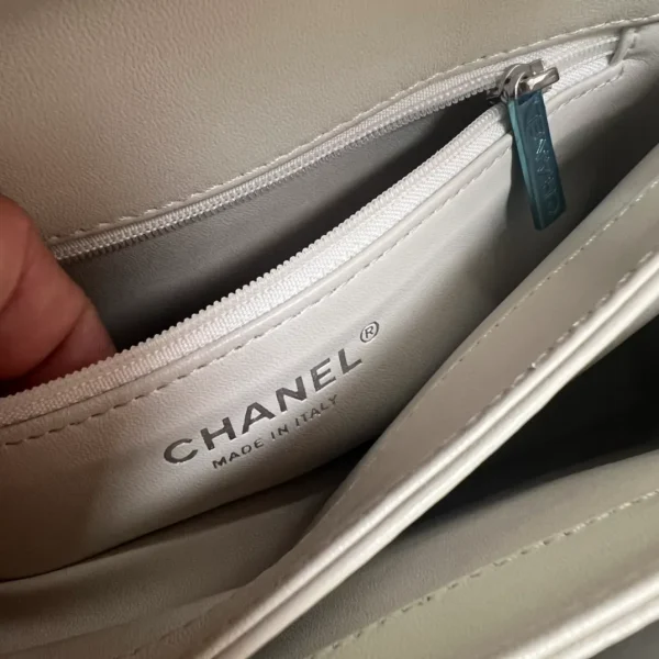 CHANEL Lambskin Quilted Small Trendy Chain CC Flap Dual Handle Bag Light Blue - Image 2