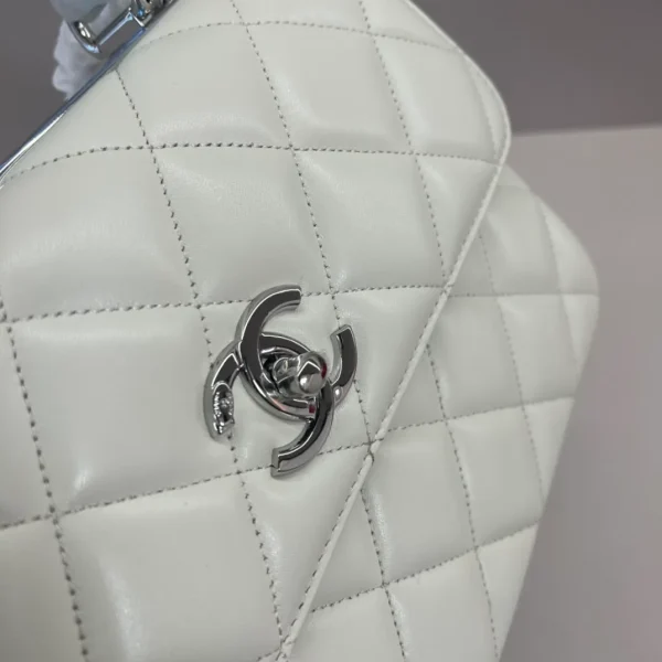 CHANEL Lambskin Quilted Small Trendy Chain CC Flap Dual Handle Bag Light Blue - Image 7