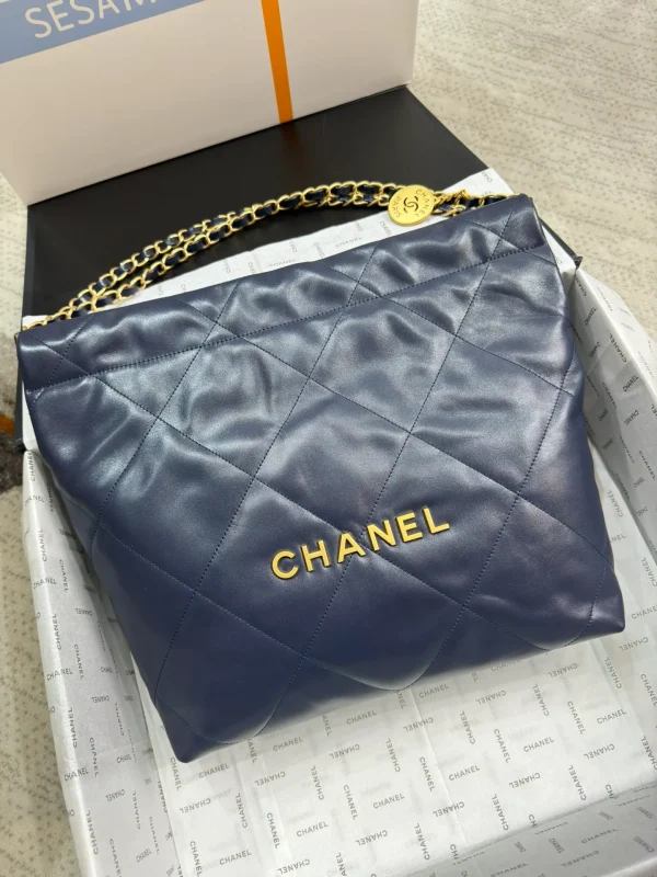 CHANEL Matelasse 22 Mini Chain Shoulder Bag Black