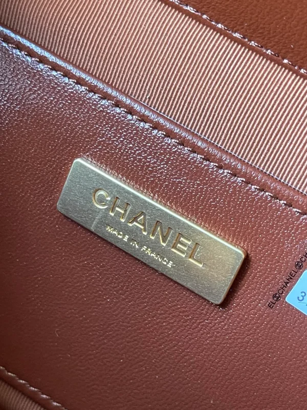 CHANEL Shiny Lambskin Quilted Mini Cocodoc Top Handle Bag Brown - Image 2