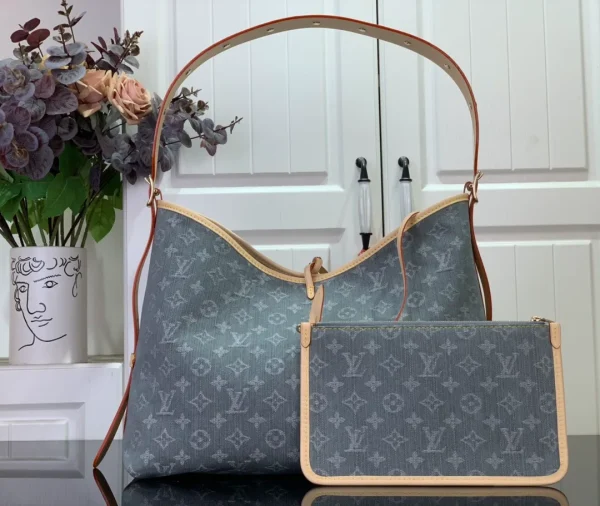 CarryAll MM Monogram Denim Handbags - Image 4
