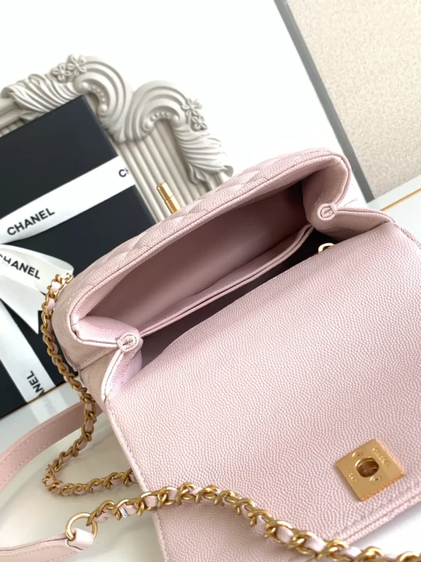 Chanel 20A Lilac Pink Coco Handle Caviar Gold Hardware (3) - Image 2