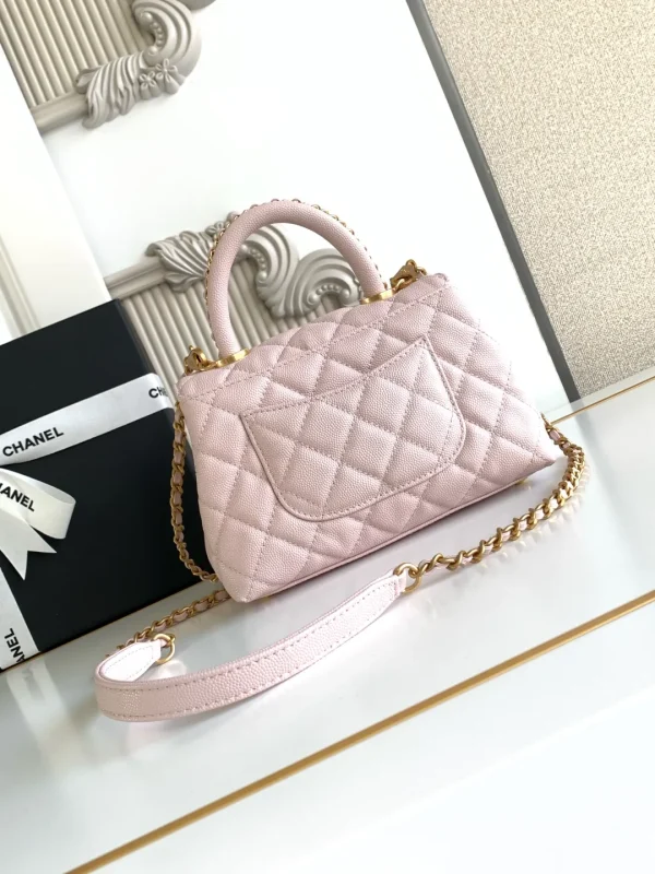 Chanel 20A Lilac Pink Coco Handle Caviar Gold Hardware (3) - Image 5