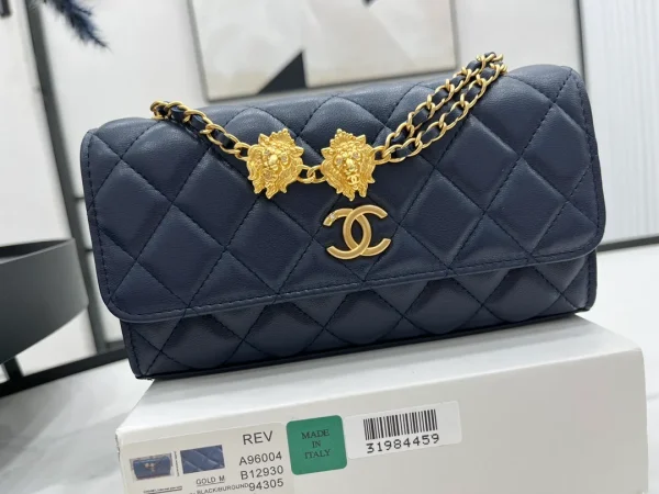 Chanel 23A Lion Charm Wallet on Chain in Black - Image 3