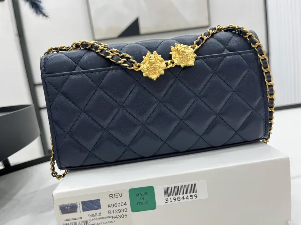 Chanel 23A Lion Charm Wallet on Chain in Black - Image 5