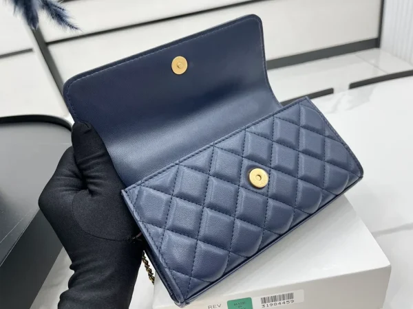 Chanel 23A Lion Charm Wallet on Chain in Black - Image 8