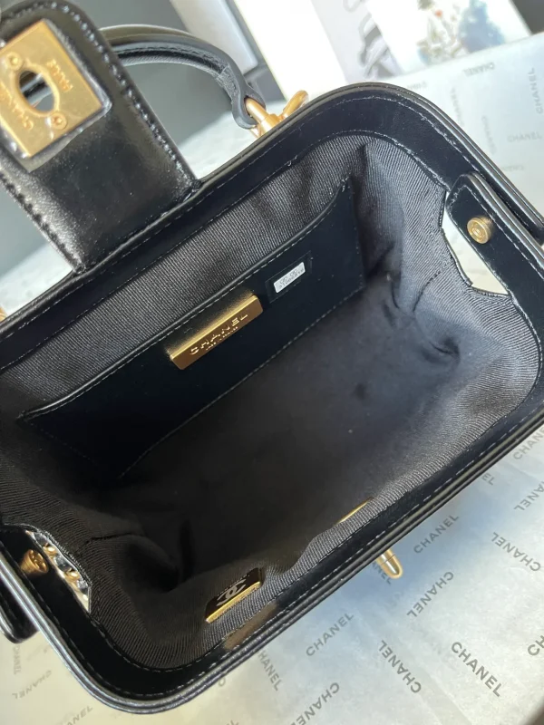 Chanel 24A Mini Top Handle Bag in Black, Luxury, Bags & Wallets on Carousell - Image 8