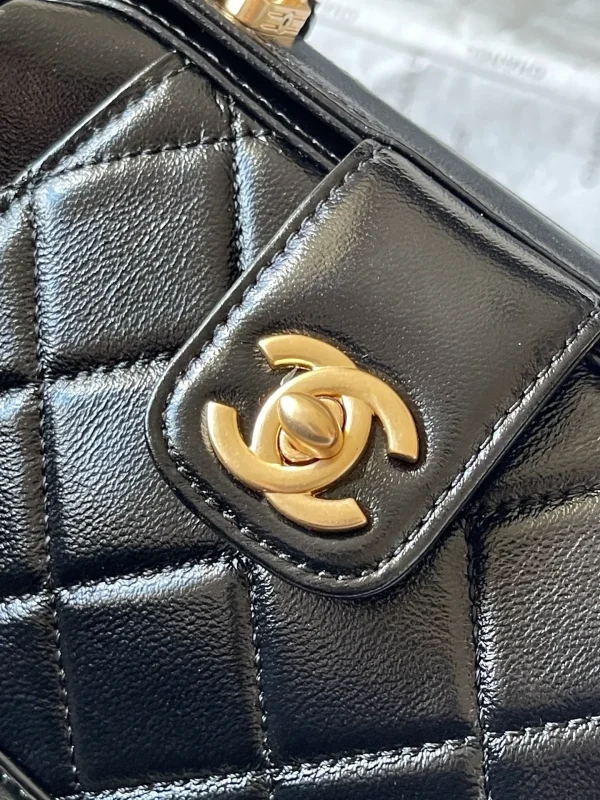 Chanel 24A Mini Top Handle Bag in Black, Luxury, Bags & Wallets on Carousell - Image 7