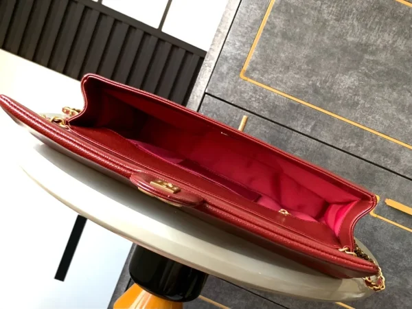 Chanel 24K Burgundy Caviar Flap Bag with Matte Gold Hardware - Image 7