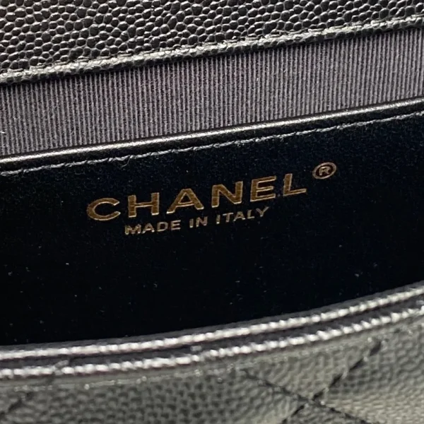 Chanel 24P Pearl Crush Sweet Heart Flap Black Caviar - Image 3