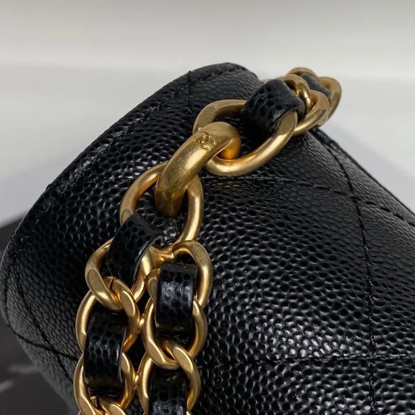 Chanel 24P Pearl Crush Sweet Heart Flap Black Caviar - Image 8