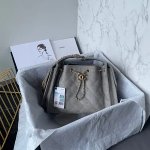 Chanel 25 Hobo Small suede Grey Gold Hardware