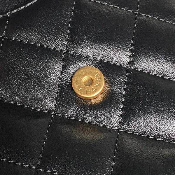 Chanel 25 Small Hobo Bag in Black Caviar - Image 10