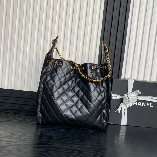 Chanel 25 Small Hobo Bag in Black Caviar - Image 4