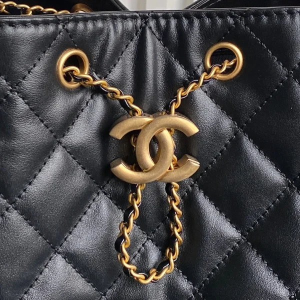 Chanel 25 Small Hobo Bag in Black Caviar - Image 6