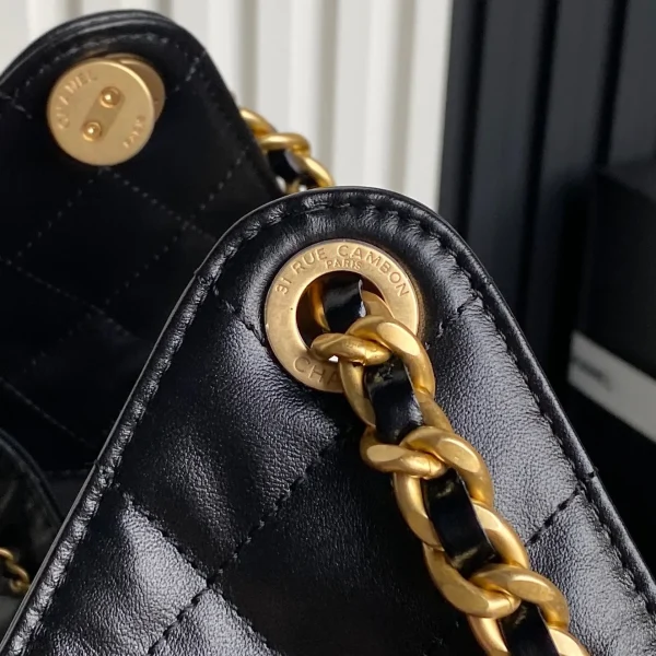 Chanel 25 Small Hobo Bag in Black Caviar - Image 7