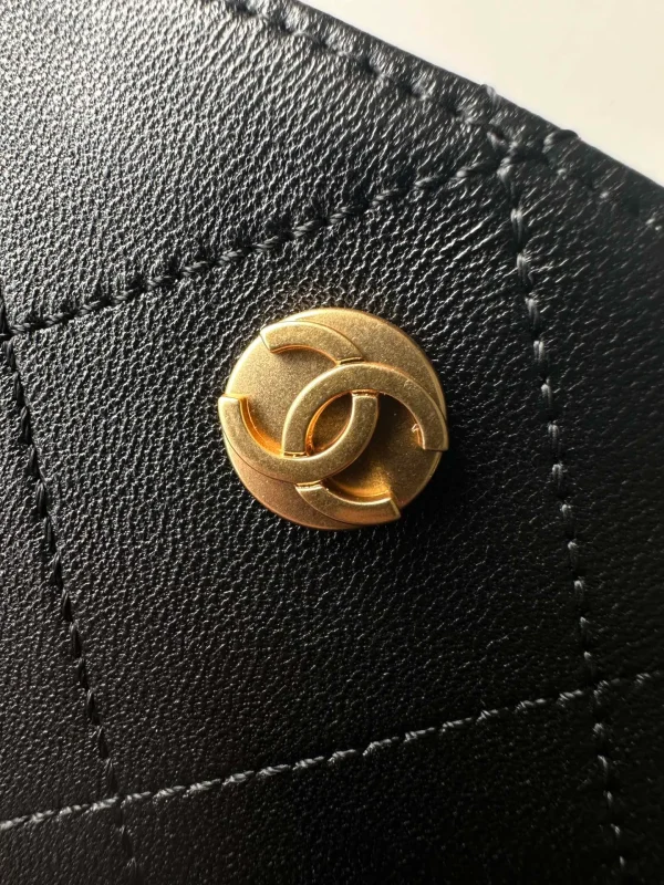 Chanel 25P Large Bucket Bag in Black Calfskin - Image 3