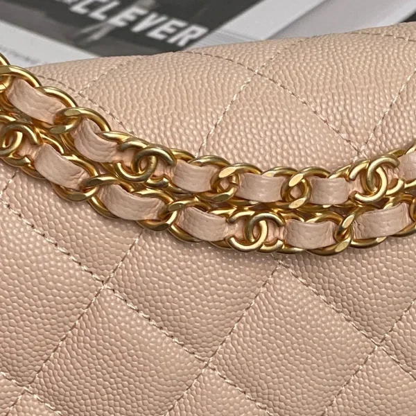 Chanel Beige Caviar Small Classic Timeless Double Flap Bag - Image 7