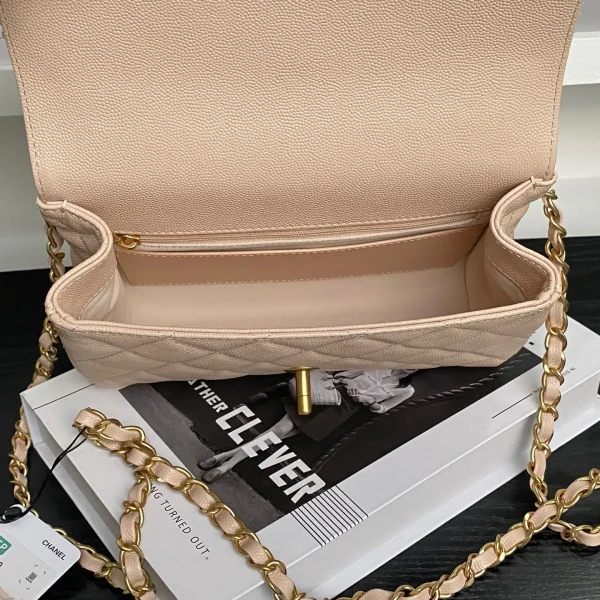 Chanel Beige Caviar Small Classic Timeless Double Flap Bag - Image 10