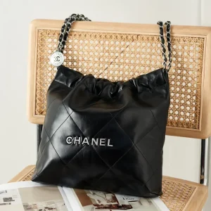 Chanel Black Shiny Calfskin Quilted Small Chanel