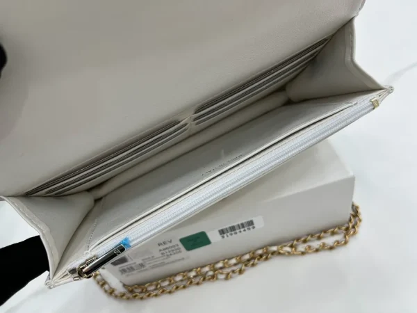 Chanel-Chanel Gold Ball White Wallet On Chain - Image 9