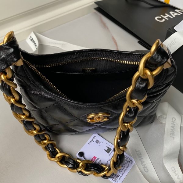 Chanel Classic Mini Flapbag Top Handle Black For Women - Image 8