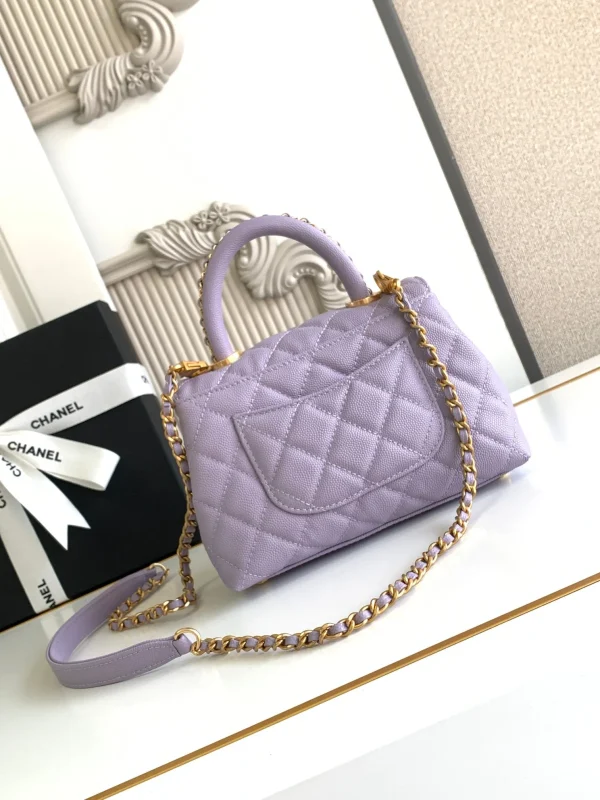 Chanel Coco Handle Caviar Quilted Extra Mini Flap Light Purple Calfskin Leather - Image 4