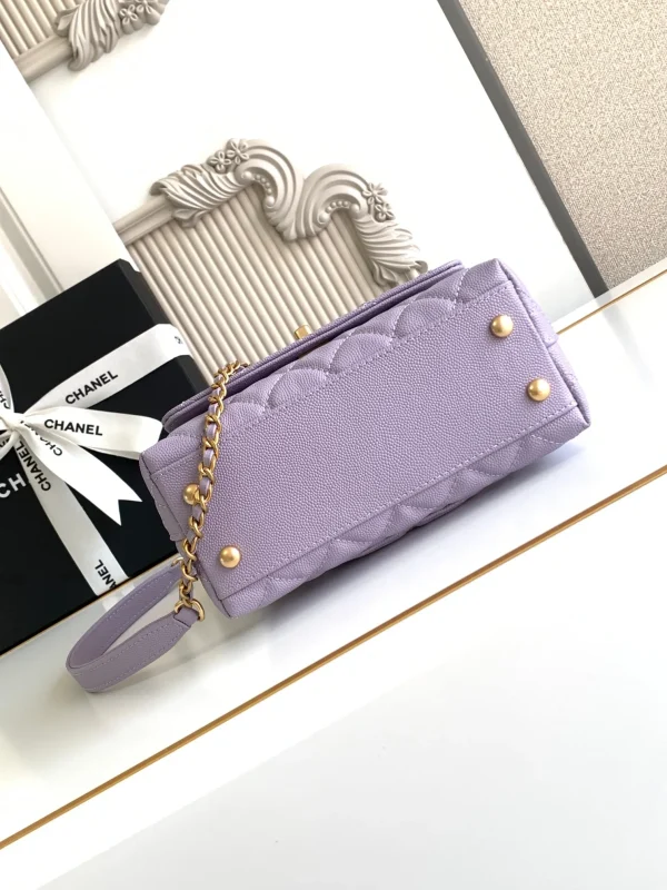 Chanel Coco Handle Caviar Quilted Extra Mini Flap Light Purple Calfskin Leather - Image 8