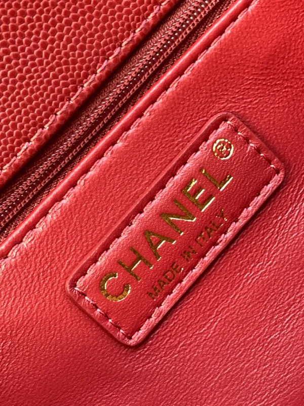 Chanel Coco Handle Shoulder Bag Burgundy Medium - Image 10