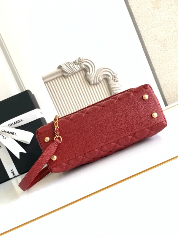 Chanel Coco Handle Shoulder Bag Burgundy Medium - Image 7