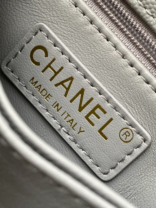 Chanel Flap Bag With Top Handle Grained Calfskin Gold Metal - Image 2