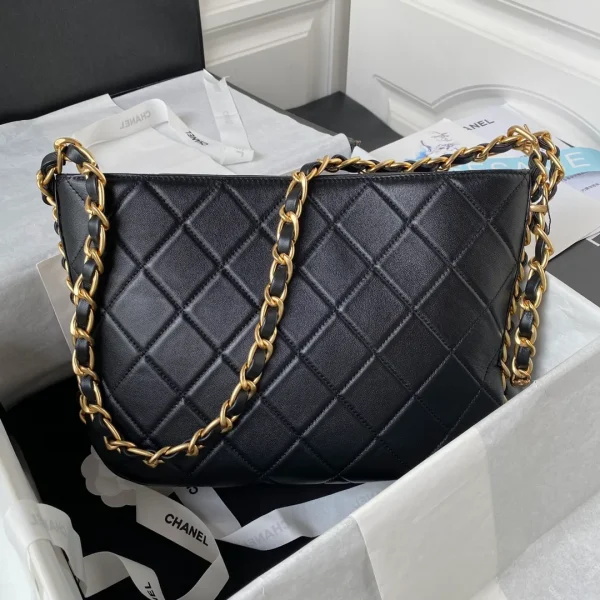Chanel Hobo Bag with CC Leather Strap - Image 4