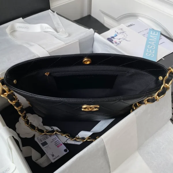 Chanel Hobo Bag with CC Leather Strap - Image 8