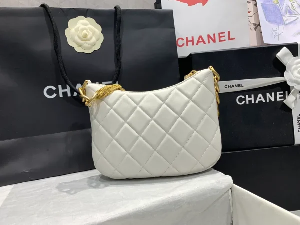 Chanel Hobo Handbag White For Women Womens Bags - Image 4