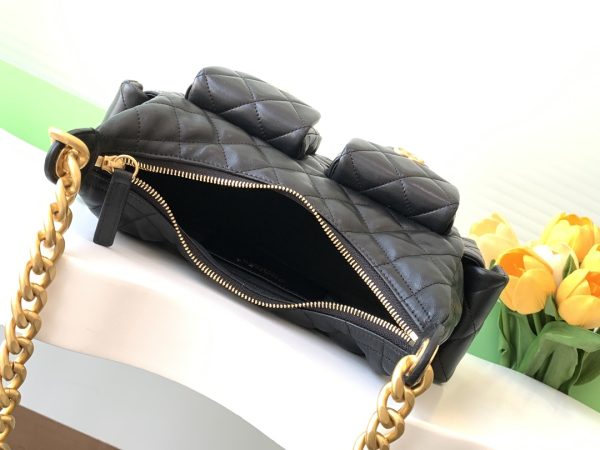 Chanel Large Capacity Black Gold Chain Shoulder Bag - Image 9