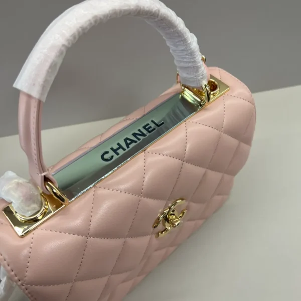 Chanel Mini Handle Purse With Chain - Image 5
