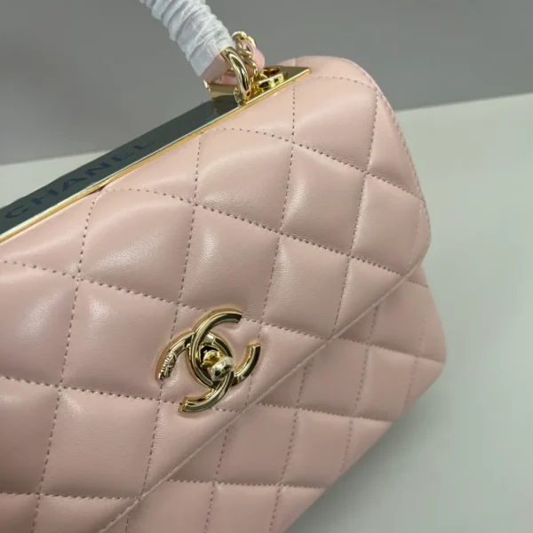 Chanel Mini Handle Purse With Chain - Image 6