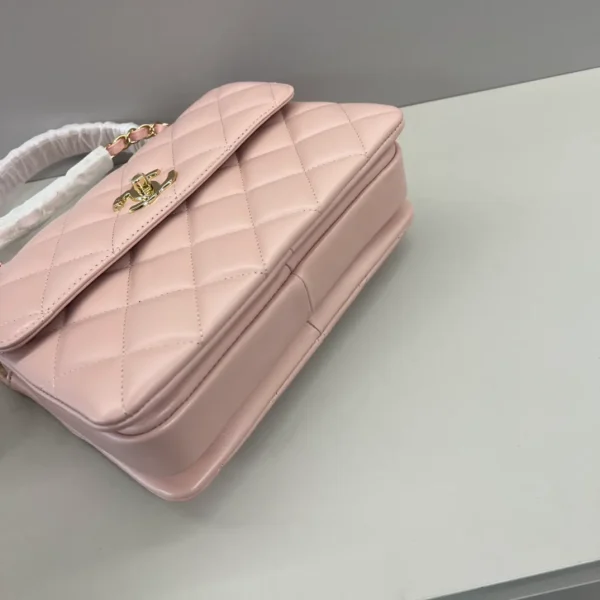Chanel Mini Handle Purse With Chain - Image 8